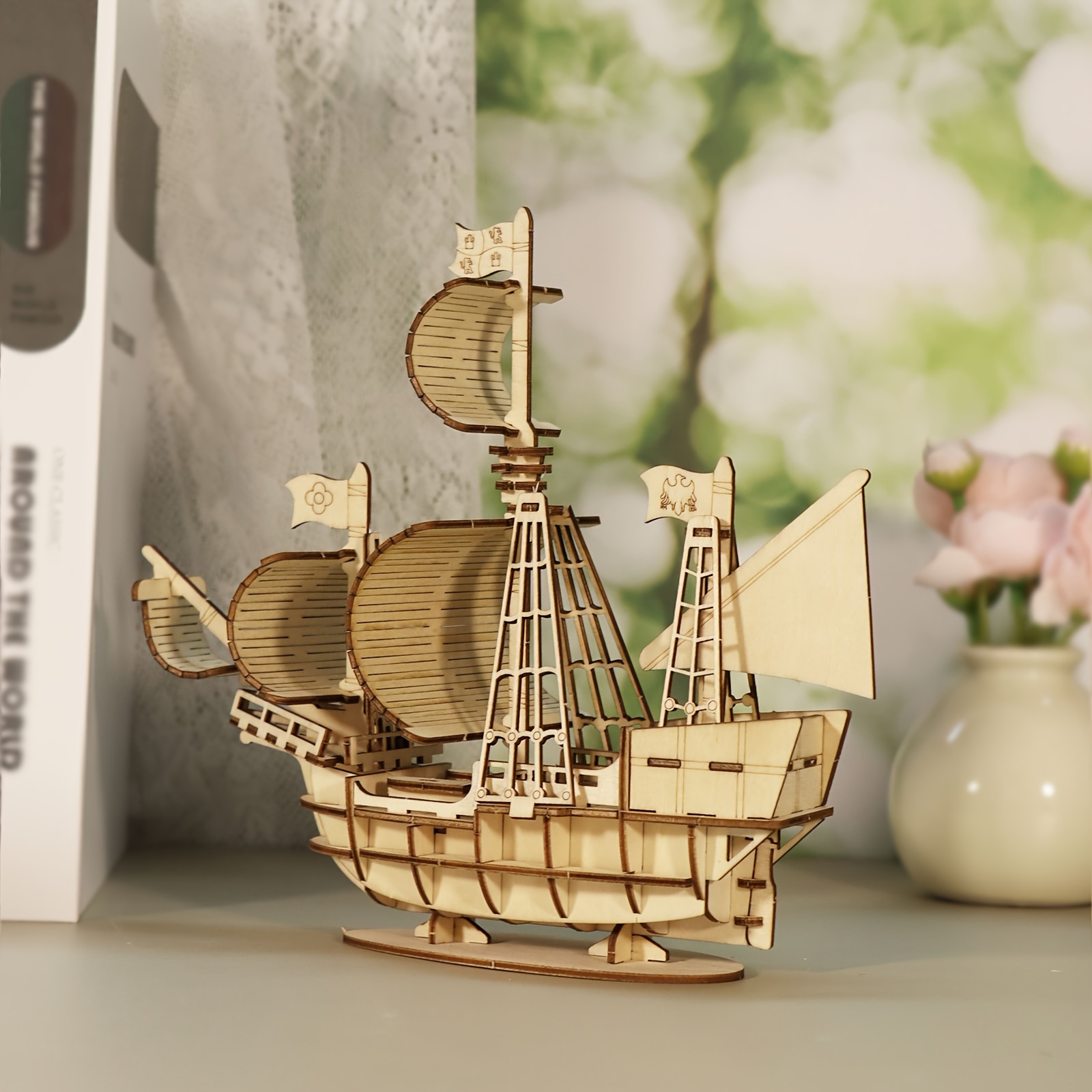 

Ocean Sailboat 3d Wooden Puzzles Model Kits Christmas/birthday Gifts For Adults And Teens Handmade