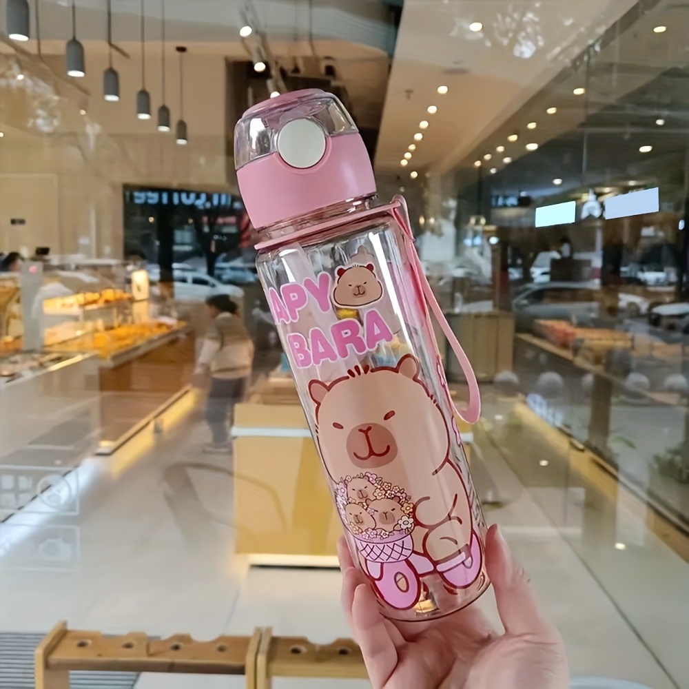 700ml New Solid Color Straw Water Cup, Plastic Straw Cup, High Aesthetic Outdoor Cup, 700ml Large Capacity Water Bottle.