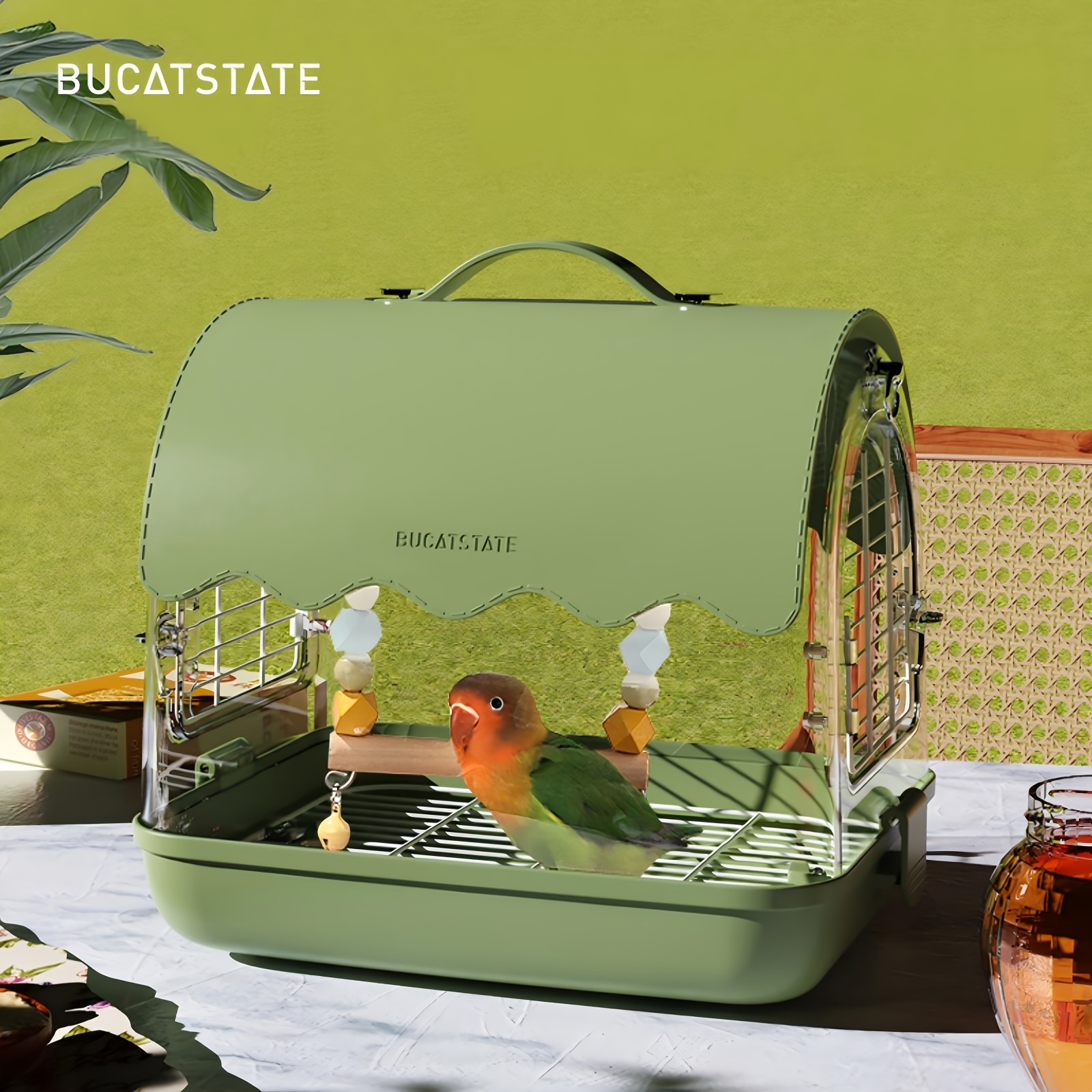 BUCATSTATE Small Animal Carrier Cage for Hamsters and Reptiles