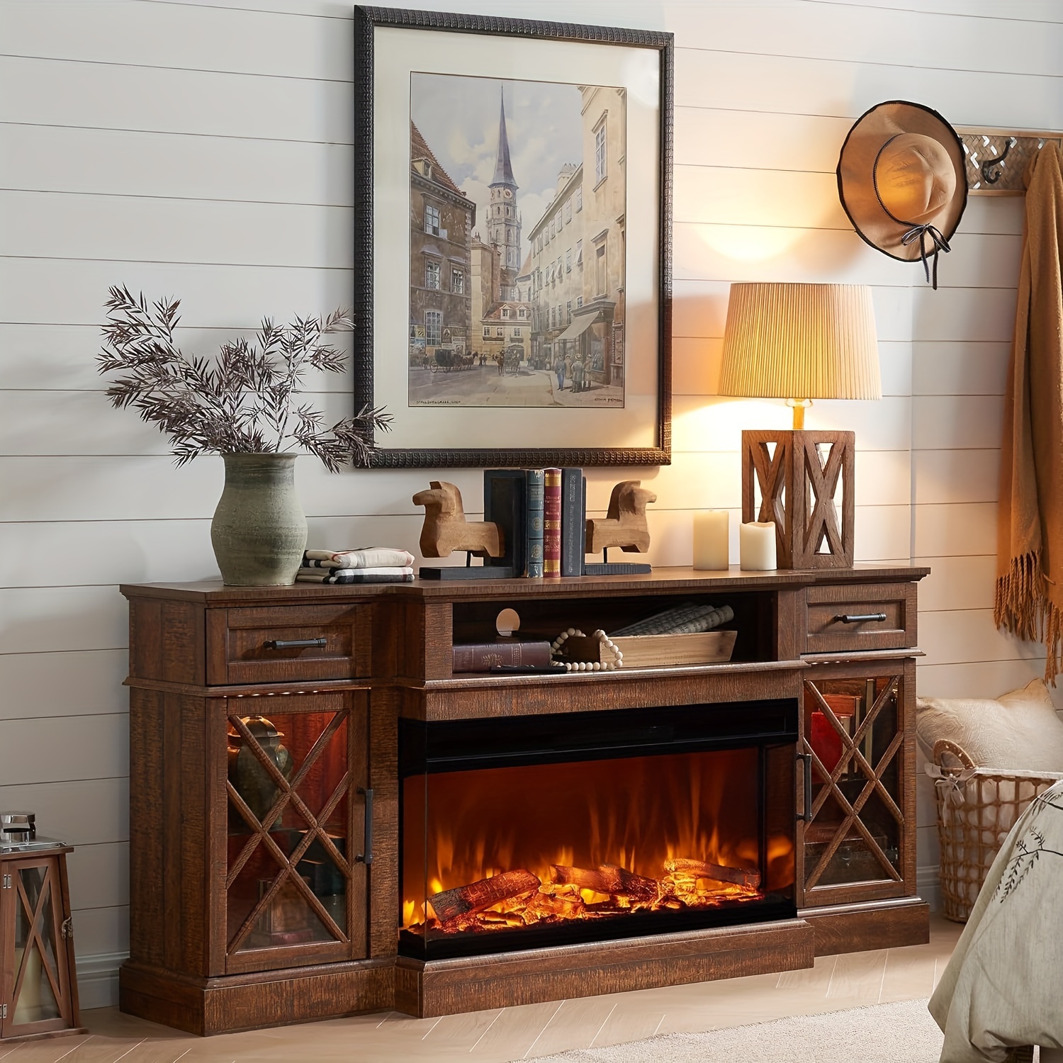 Hamilton fireplace tv stand hotsell