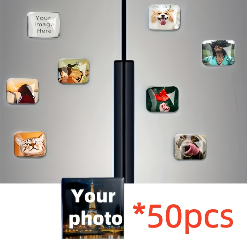TEMU 50 Pack Custom Metal Fridge Magnets Bulk - Ized With Name/date/text/logo, Keepsakes For Weddings, Parties, Corporate Events, Christmas, Easter,