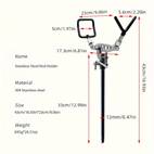 1pc adjustable single leg fishing rod holder 304 stainless steel saltwater shore fishing pole stand with multi angle clamp durable rig holder for rock