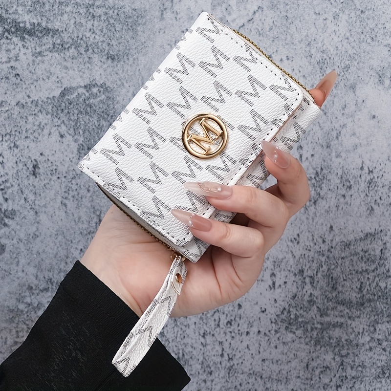 New Women's Wallet Short Trifold Zipper Handbag Fashion Printed Large Capacity Coin Purse Card Holder