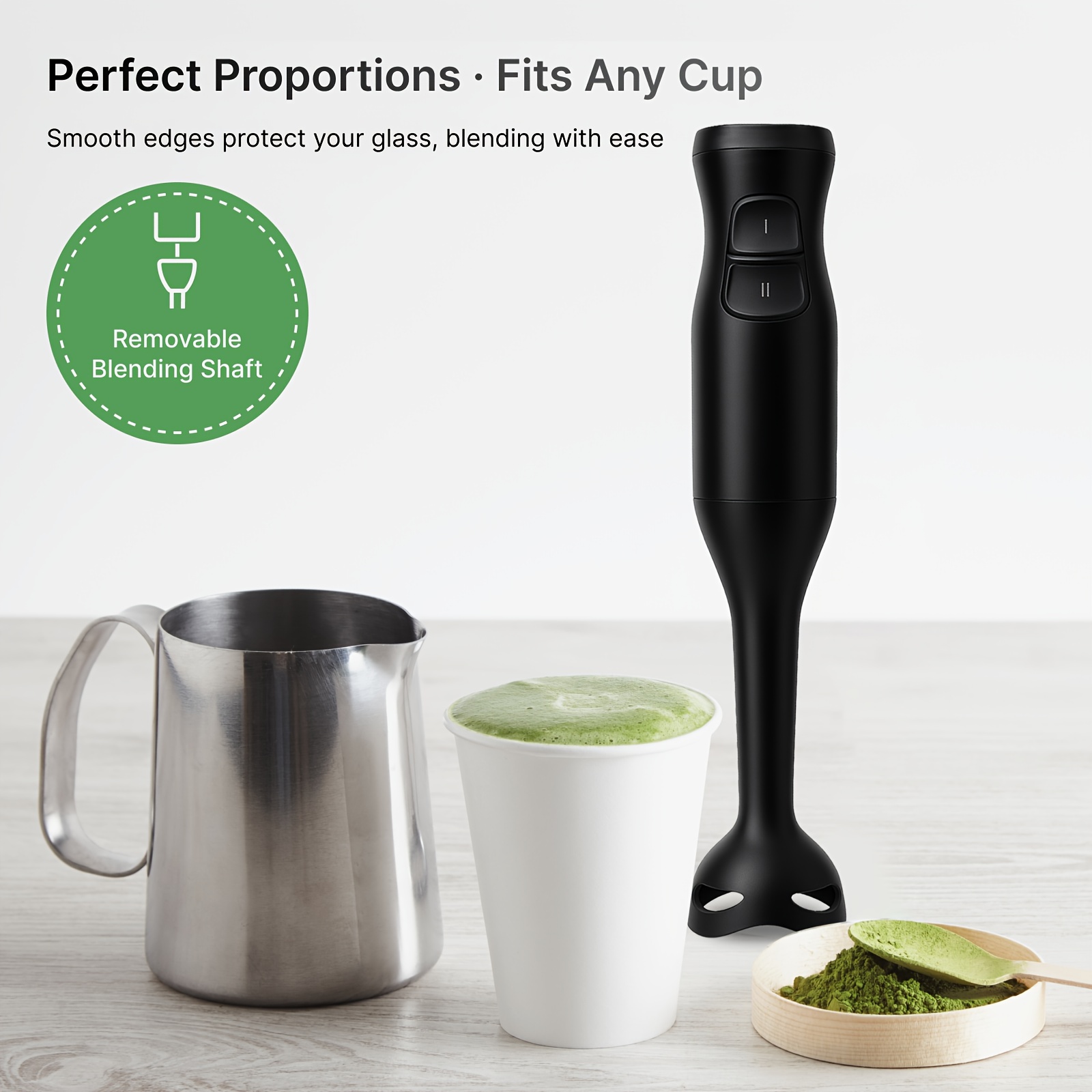 WANVOAPLS Electric Immersion Hand Blender, Food Grade, 2- Speed... product image 5