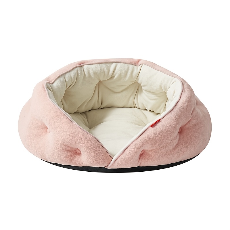 TEMU 1pc Pet Bed Cat Bed Dog Bed Small Pet Special Semi-enclosed Wrap-around Sleeping Bed With A Suitable For Small And Medium-sized Dogs And Cats,