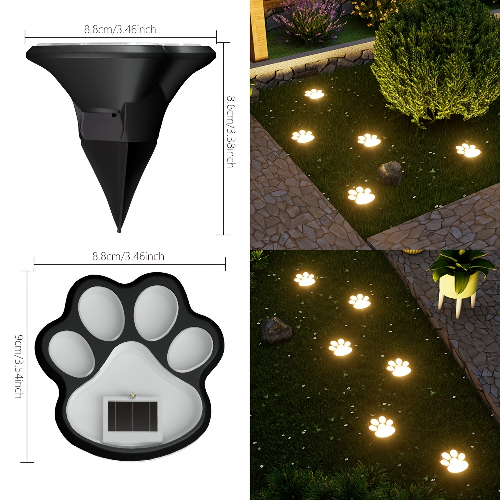 (4pcs/box) Outdoor Solar Claw Shaped Ground Plug Lamp, Garden Decoration Lawn Lamp