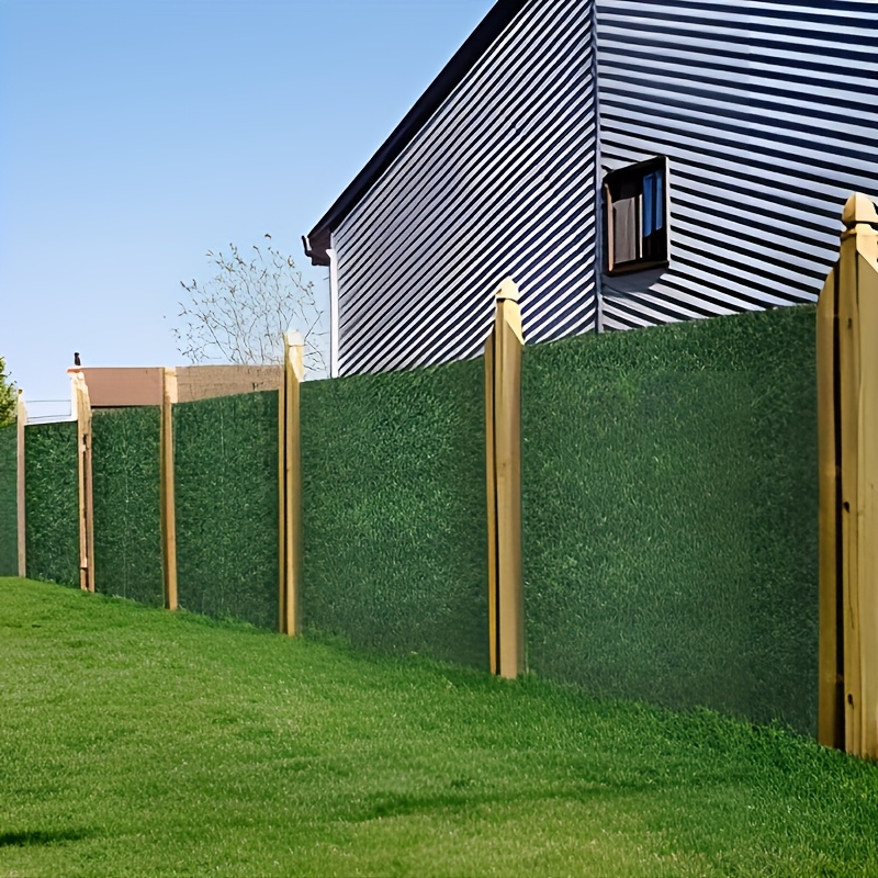 TEMU Pantalla de pared de privacidad con artificial, resistente a los rayos UV, verde, panel de rejilla de árbol de hojas, de plástico, para patio, ,