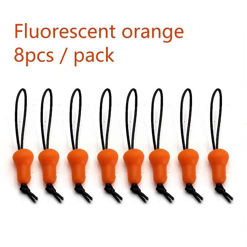 TEMU 8 pezzi Accessori per la pesca alla carpa Connettori elastici per canna in Dacron annodati a per montatura e lenza per montature da carpa