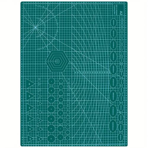 1 stück verstärkte schneidematte, doppelseitige schneidematte, größe 23,6*17,7 zoll, drehschneidebrett für lederhandwerk, leder-schneidwerkzeug
