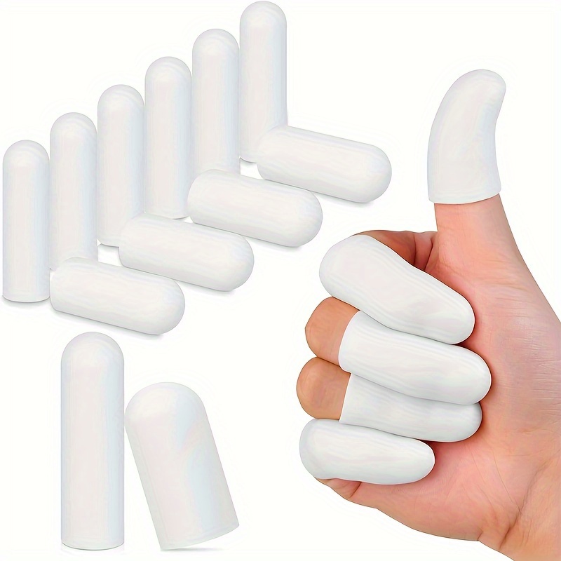 

10pcs Moisturizing Finger Cots For Corn And Nail Protection – Breathable, Soft Covers For Hands And Feet