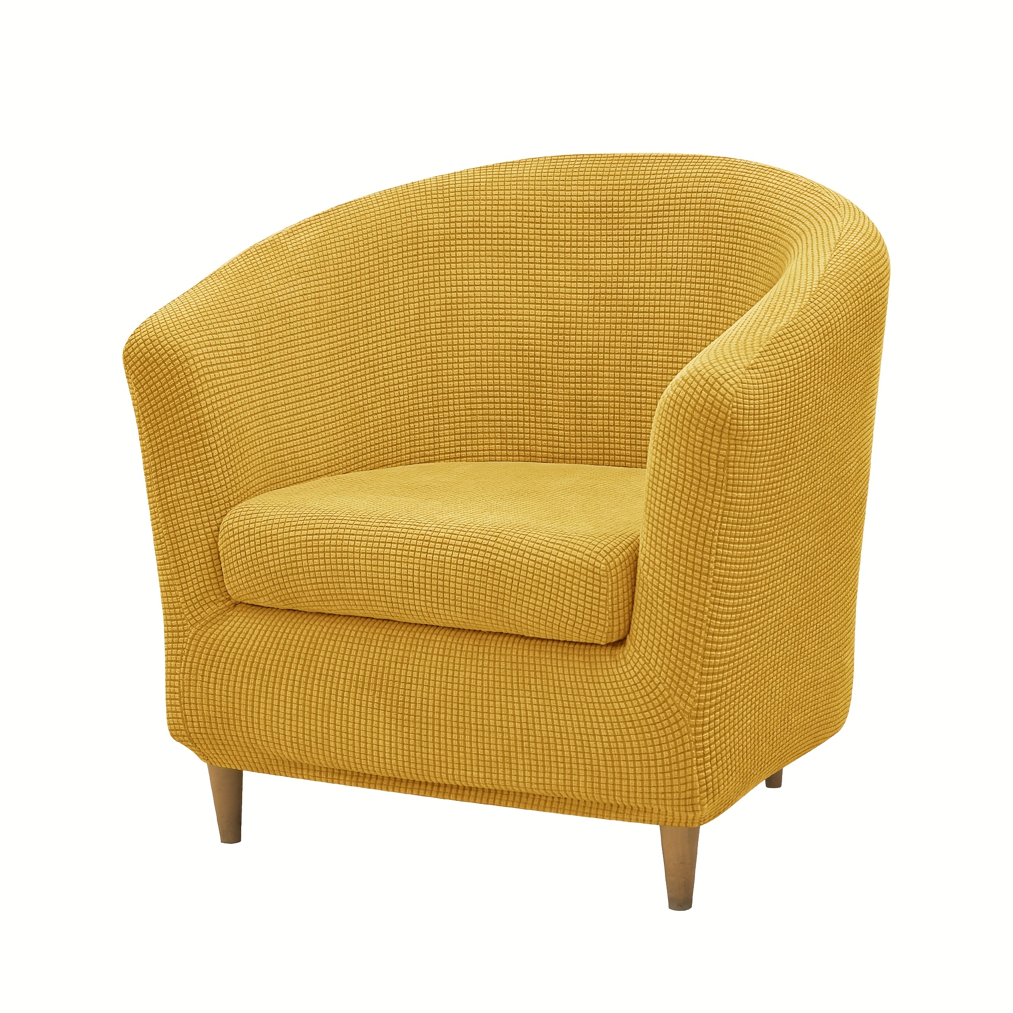 TEMU 2pcs Housse de canapé de banquette semi-circulaire extensible en velours de à couverture complète, club de U avec coussin, 2 pièces
