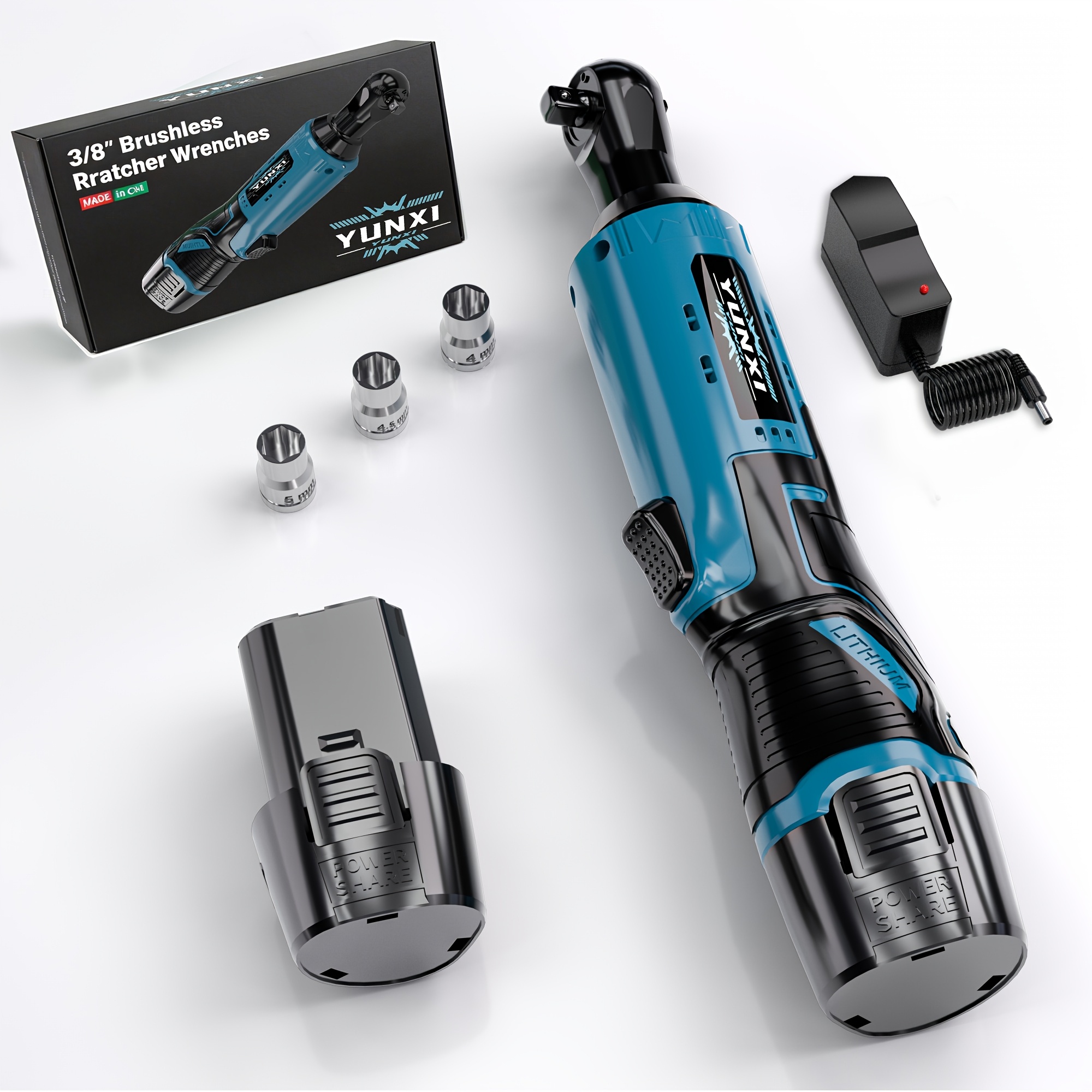 TEMU Nouveau Kit de Clé à Cliquet Électrique Rechargeable 2026, Extracteur d'Écrous, Outil de Réparation Automobile, Outil , Convient pour le