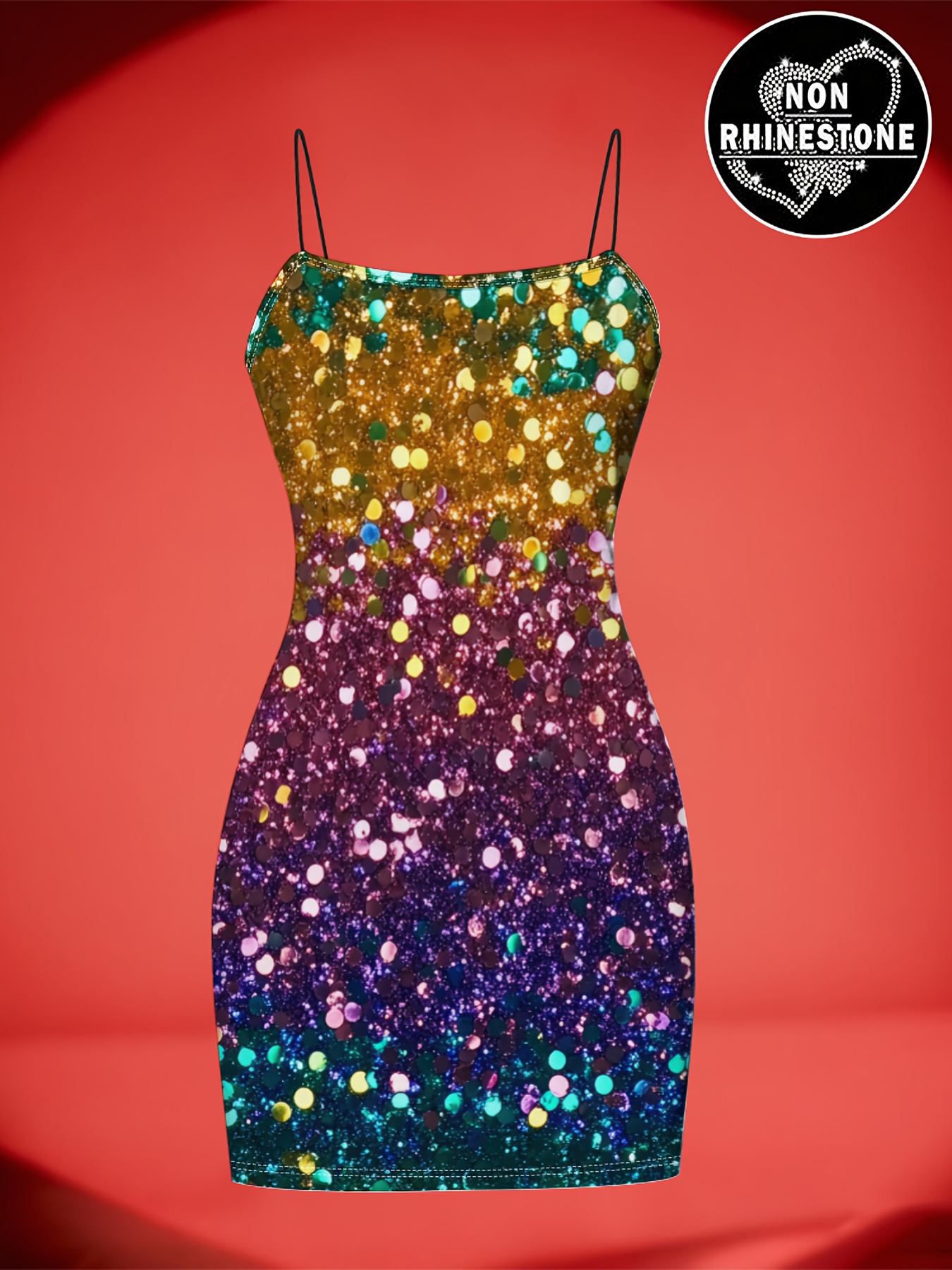 cheap glitter prom dresses Sequin and Glitter Embellished A-Line Long Dress GL3001 – Sparkly Gowns main image 1