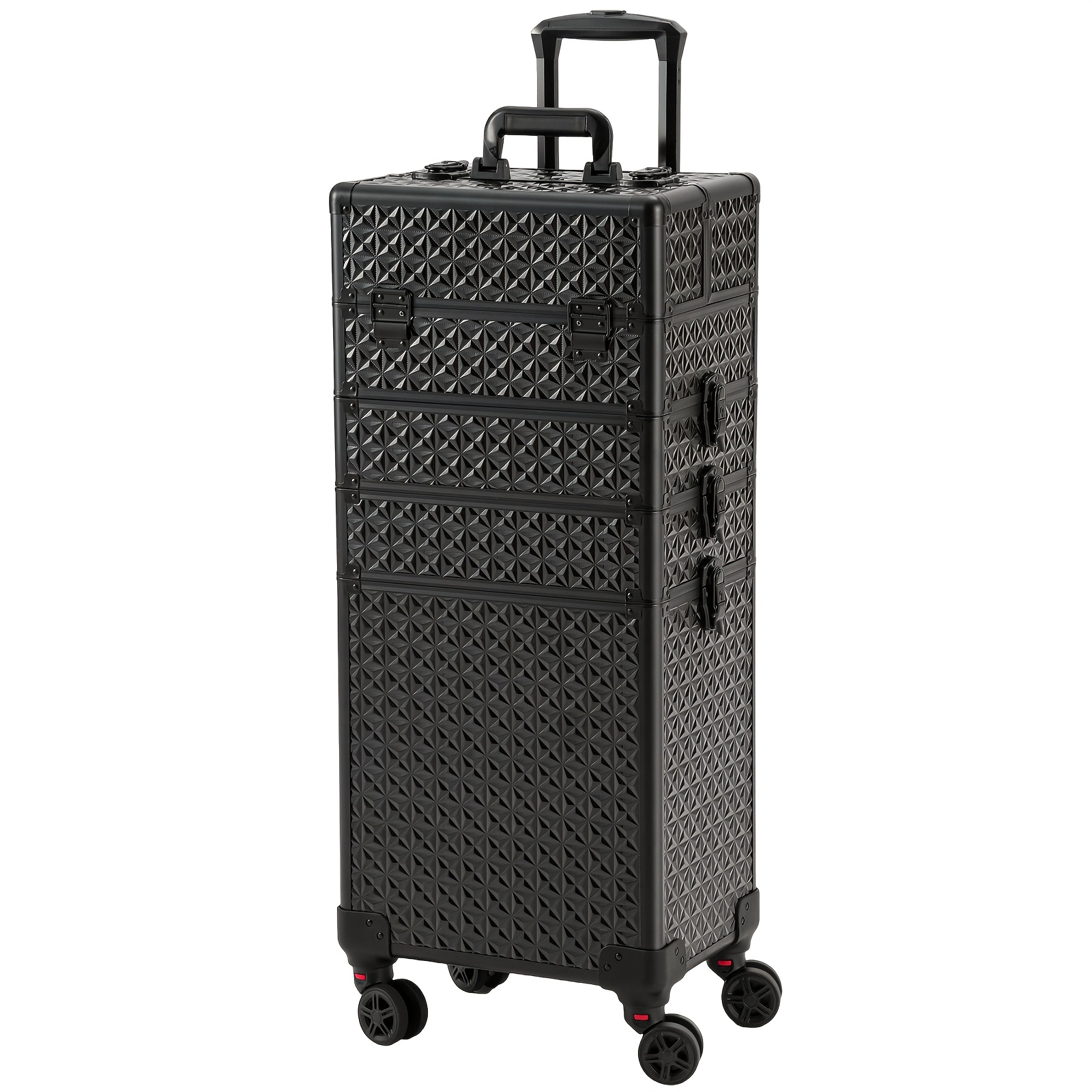 Makeup Box On Wheels, 4-in-1 Large Cosmetic Storage Box