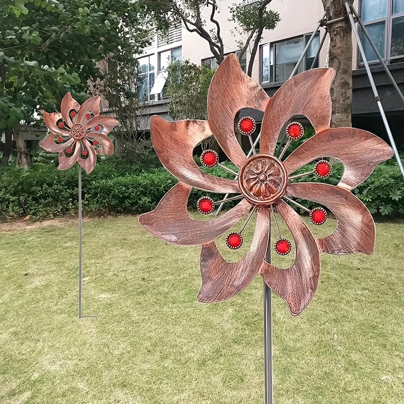Image of An Courtyard Style Rotating Garden Decoration Household Goods Decoration Art Kindergarten Windmill Decoration