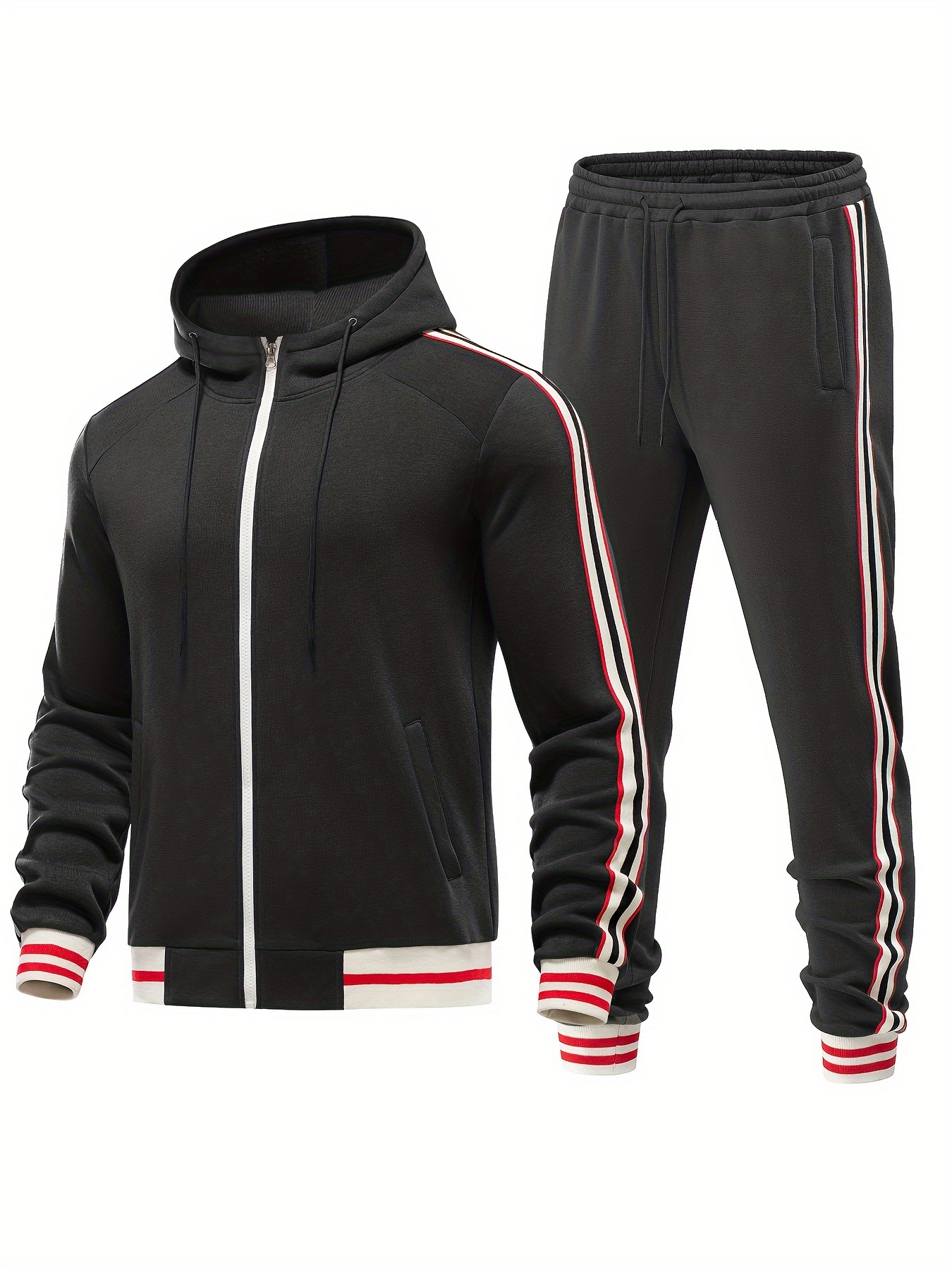 mens casual tracksuits long sleeve jogging suits hoodie Temu