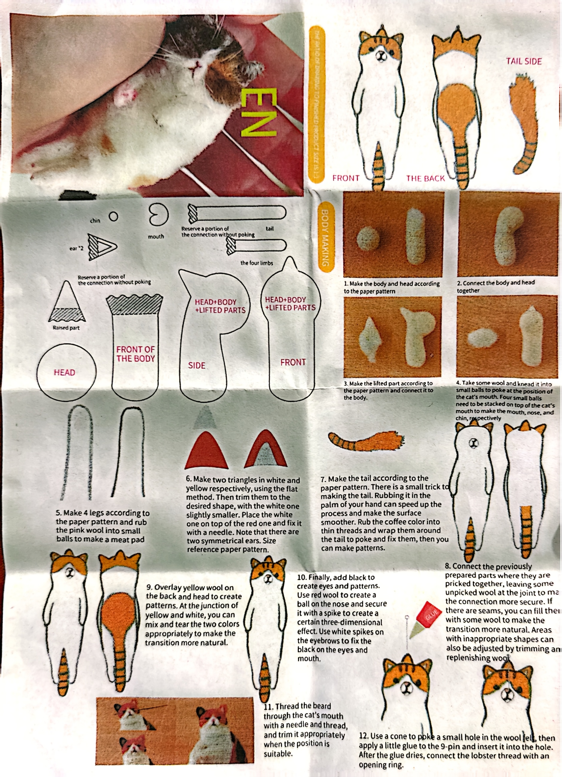 Manualidades Peluches Para Gatitos Kit De Manualidades Diy Para