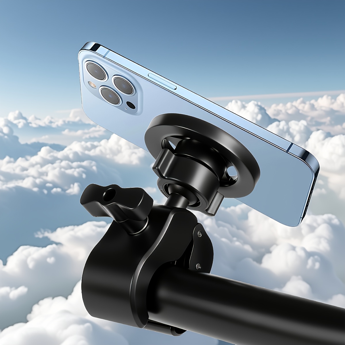 TEMU Supporto magnetico per telefono per tapis roulant, biciclette, carrelli da , e passeggini. Dotato di rotazione a 360簞 e presa salda. Compatibile