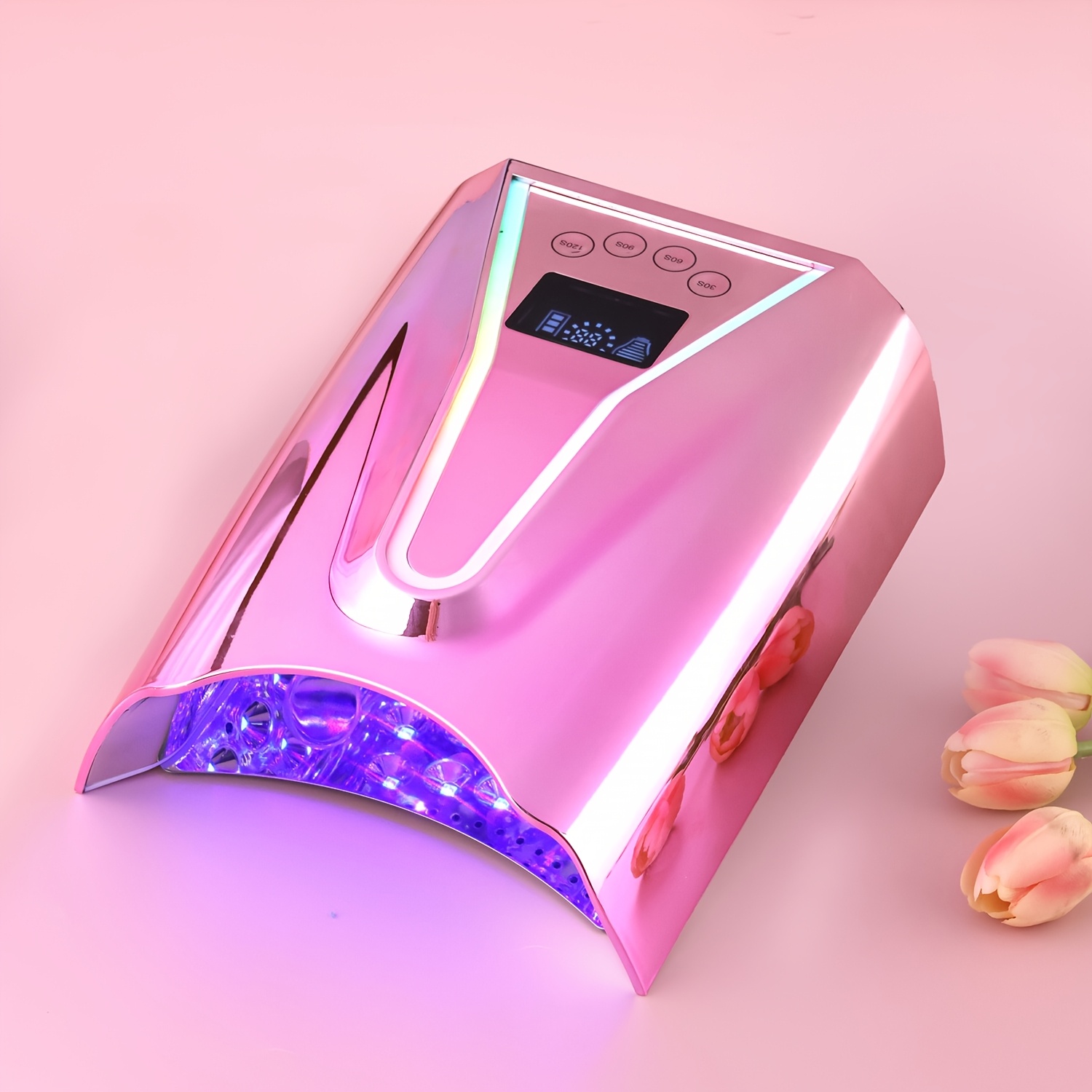 

Cordless & Rechargeable Nail Curing Lamp 78w With 4 Lcd Time Display Timer, , And Spacious Interior For All Hand Sizes And Nail Lengths (gradient )