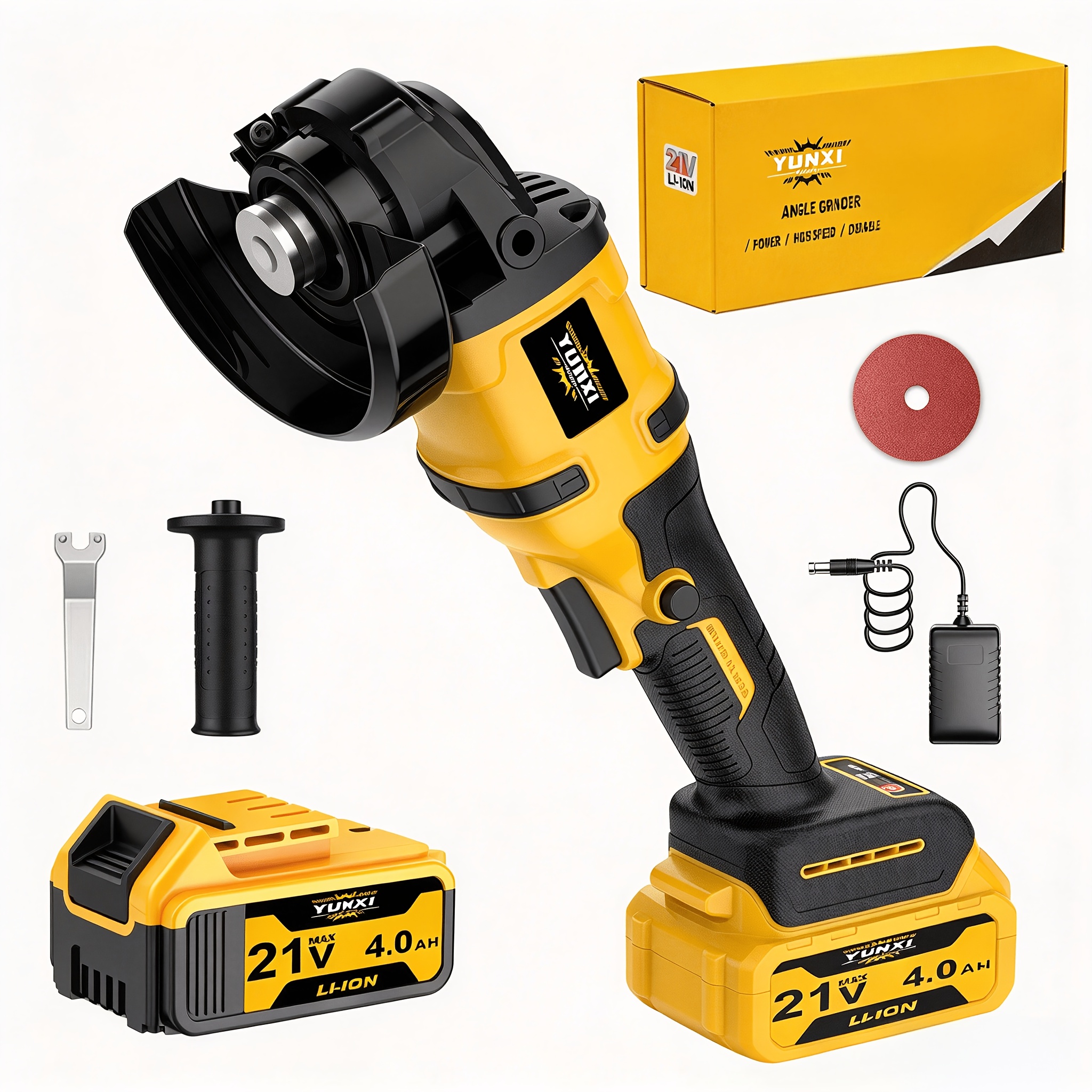 TEMU Smerigliatrice angolare elettrica senza , kit batteria e accessori opzionali, utilizzata per la decorazione domestica e del garage, utensile