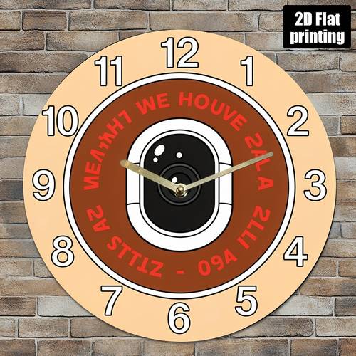1pc round silent wall clock diameter 7 87 inches 2d round acrylic with security camera 1pc aa battery battery not included suitable for room cafe party holiday gift and decoration