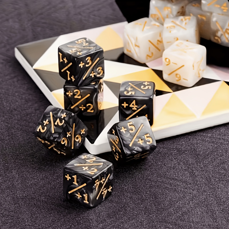 Pearlescent Black Dice Counter, Gaming Accessory