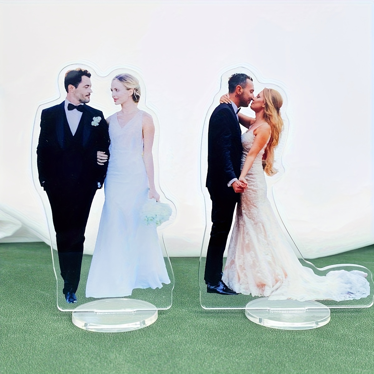custom acrylic wedding photo stand 2d flat personalized photo frame can   photos text sturdy a frame display suitable for wedding home and office decoration custom couple family photo board durable acrylic birthday gift 2d flat