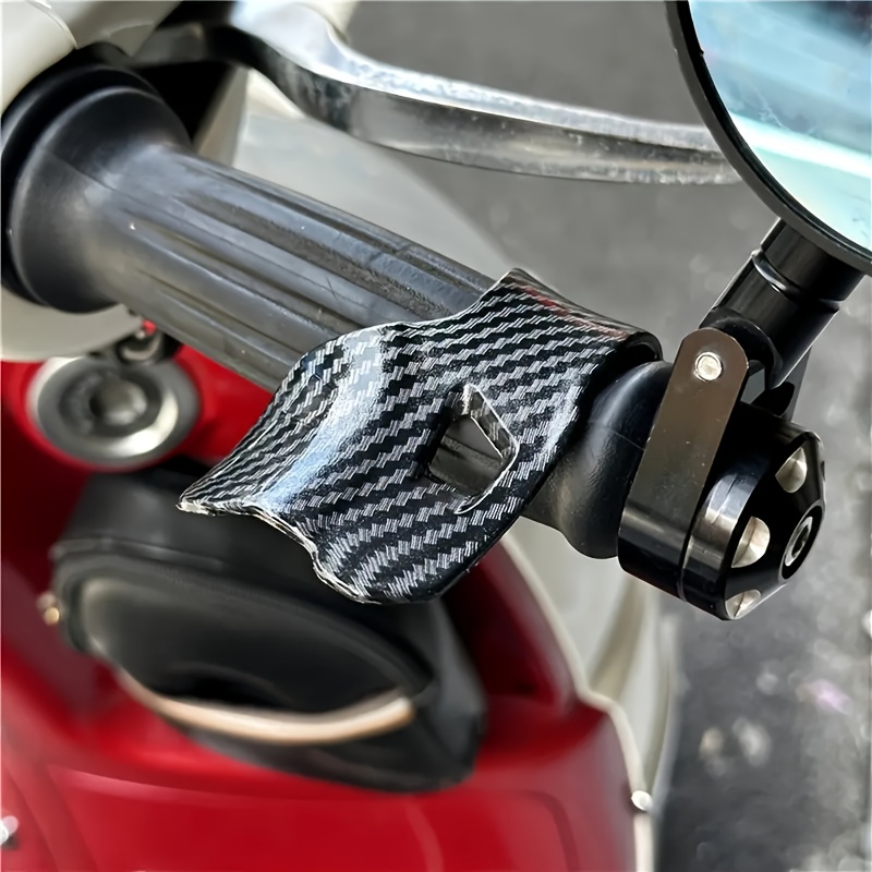 1/2 piezas de la última empuñadura asistente de acelerador en fibra de carbono para motocicleta - potenciador de aceleración, descanso del acelerador, control de crucero, manija auxiliar con guantes cómodos y abrazadera ahorradora de combustible