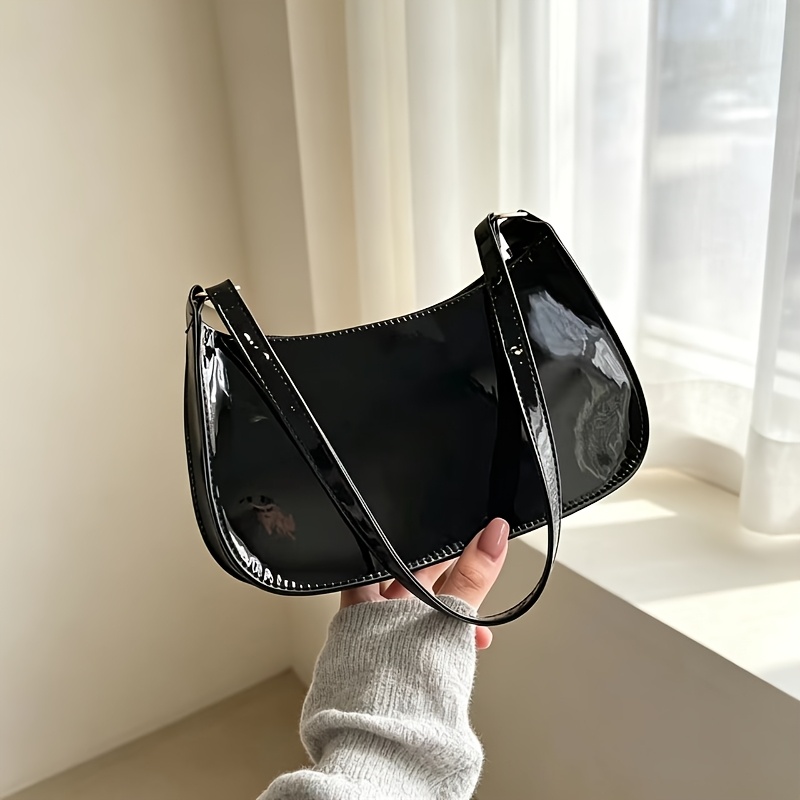 1pc Women's Vintage Style Shoulder Bag, Lightweight With Adjustable Shoulder Strap, , Zipper Closure, Unlined, No Decoration, Casual Handbag