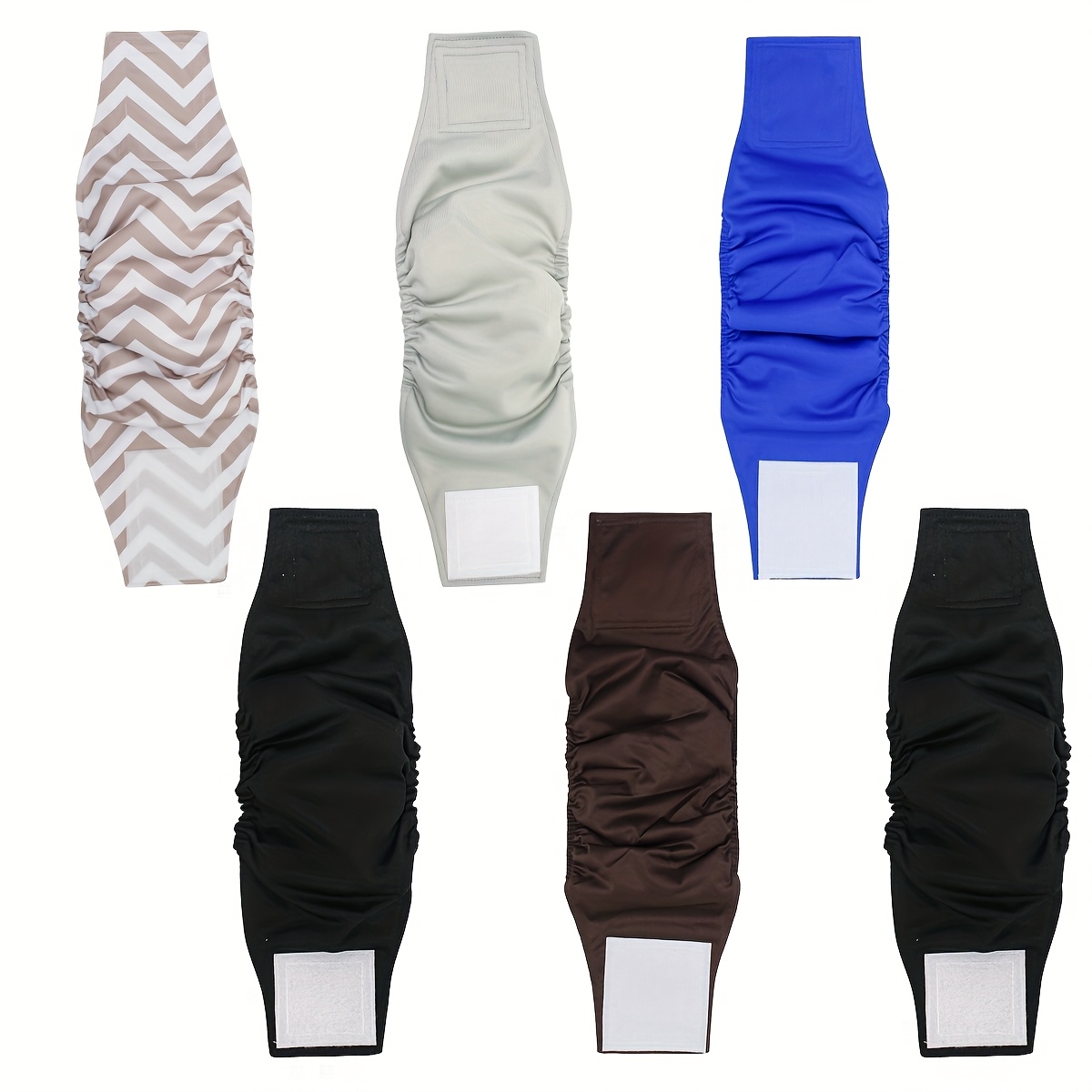 Image of 6pcs Washable Dog Diapers Male, Bands For Male Dogs Wraps High Absorbing Doggie Diapers, Reusable Puppy Diapers For Male Dogs Incontinence And Puppy Training