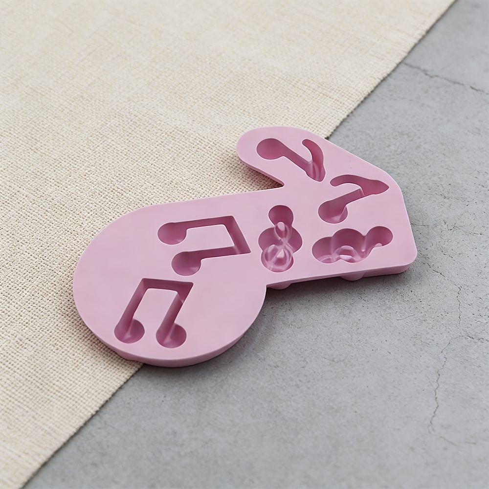 1pc Musical Note Candy Silicone Mold, Small Note Chocolate Jelly Pudding Dessert Muffin Cake Decorating Baking Tool, High Temperature Resistant Candle Resin Mold, Diy Holiday Gift