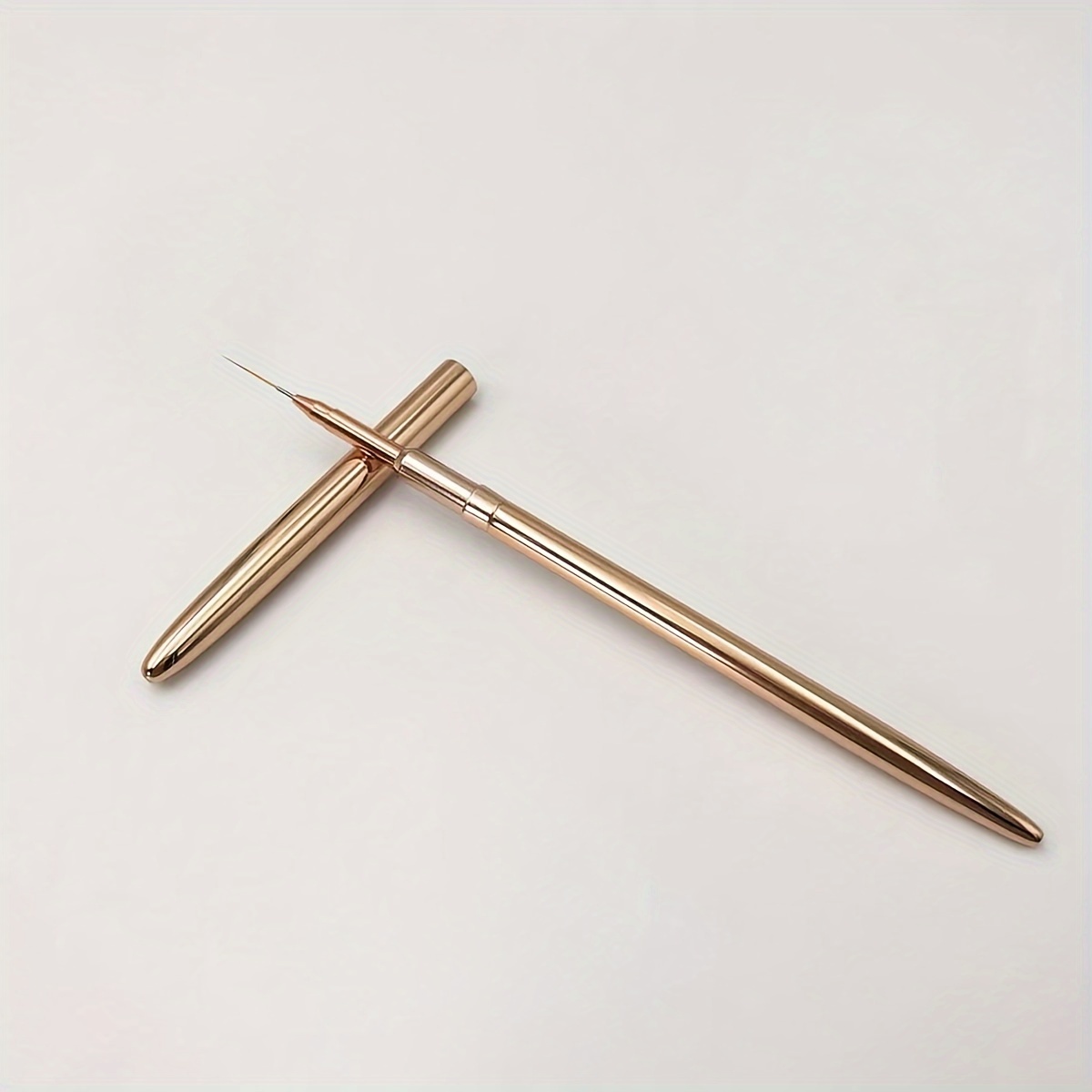 TEMU Nail Liner Brush Rose Art Brush Set, Fine Tip, Metal Handle, For Professional Nail Art Design
