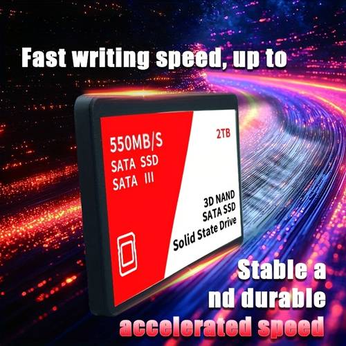 Smart Cooled SSD Portable Solid State Driver, 2.5-inch Mass Storage, High and Writing Solid State Driver, Wide , Stable , Perfect Gift, Esports Games Small Assistant