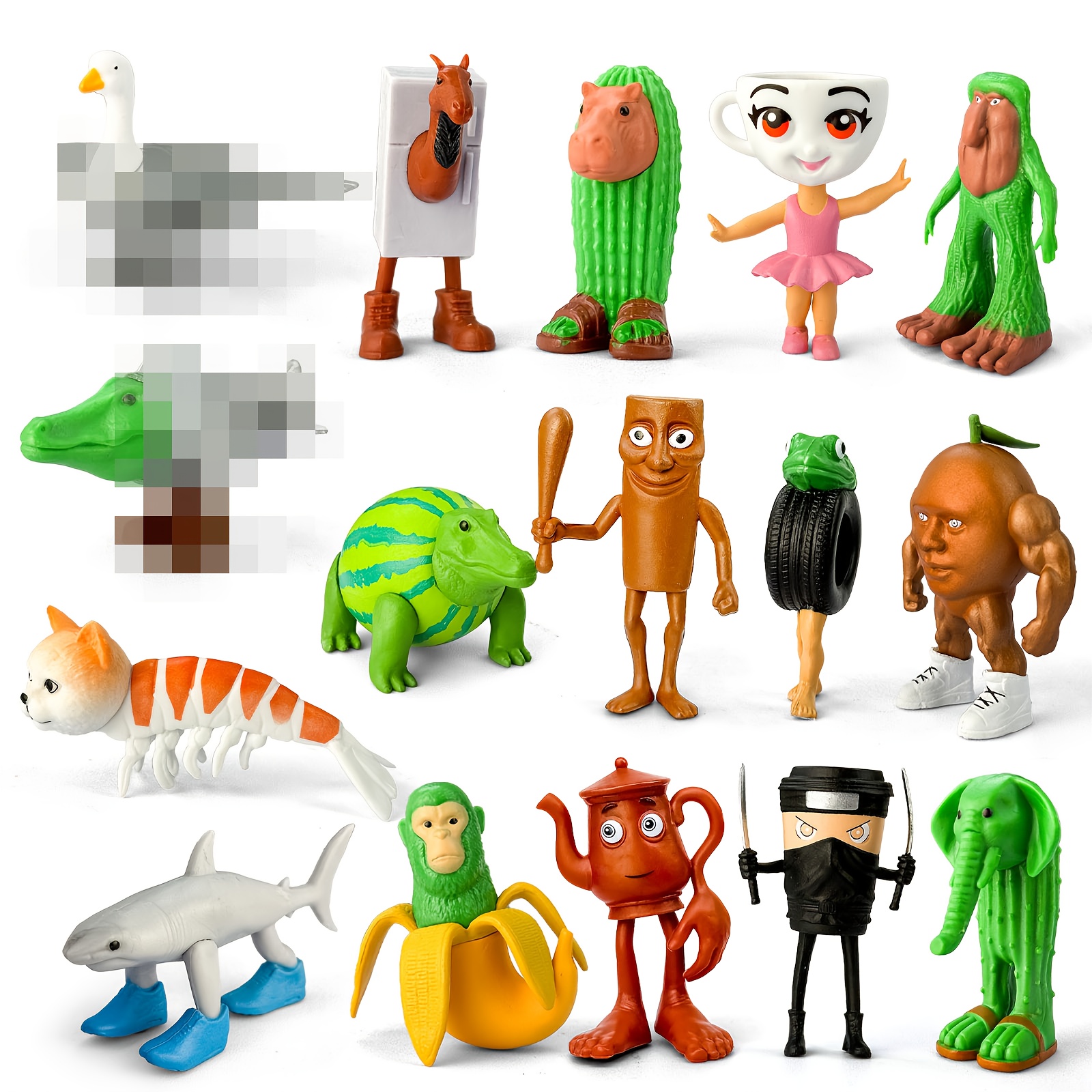 TEMU 16pcs Italian Brainrot Action Dolls, Tralalero Doll Toys And Tralalero, , Brr Brr Patapin, Brainrot Meme Animal Dolls Fan Gifts, Desktop