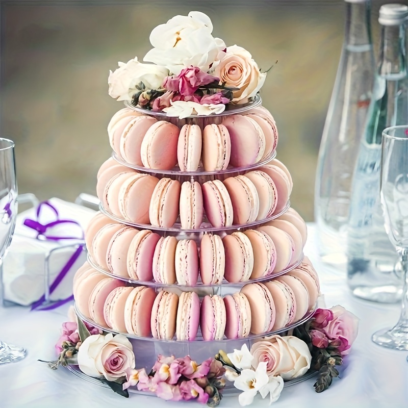 

1pc, Macaron Tower Stand, 6 Tiers Macaron Display Macaroon Stand Tower Desserts Cupcake Holder Platter For Wedding, Birthday Party, Baby Shower, Party Decoration