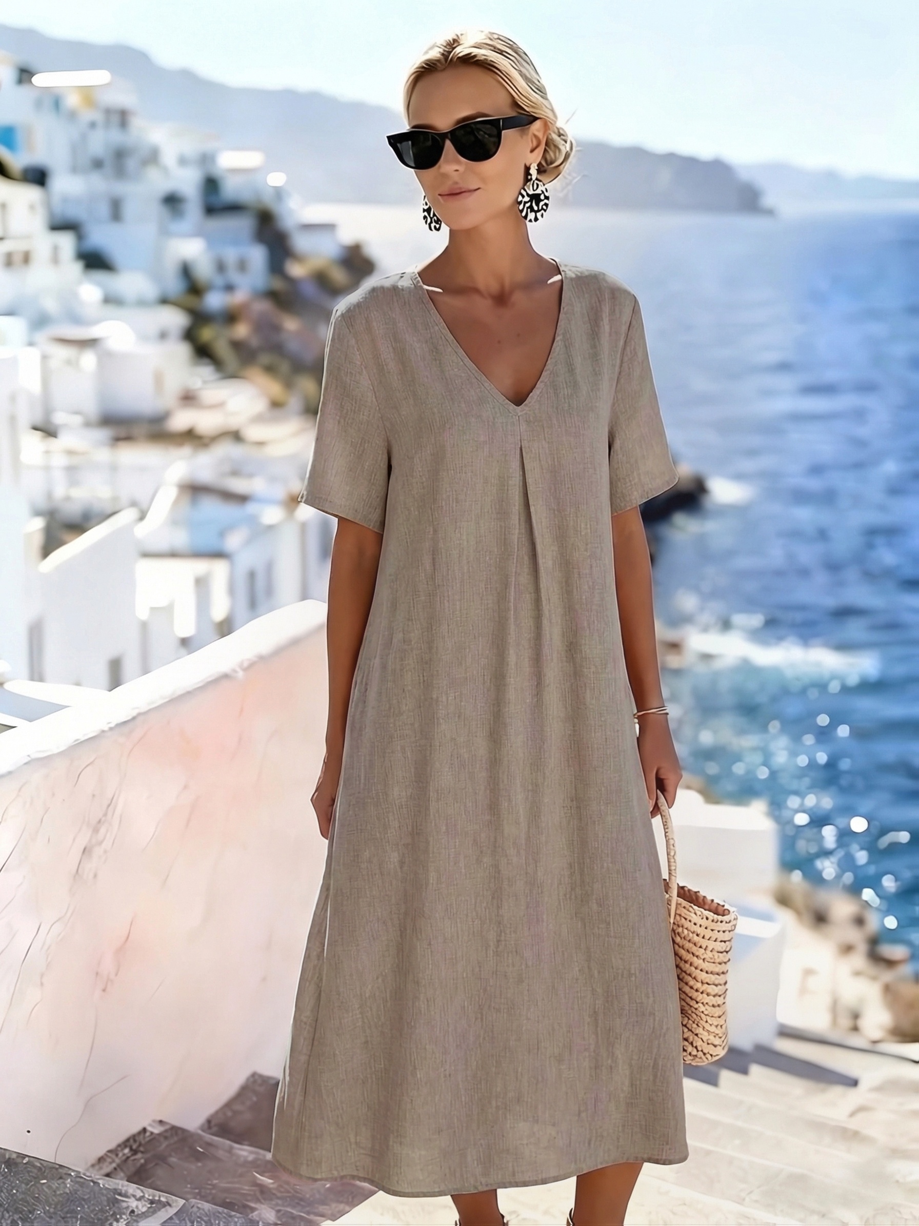linen dress women sold on Temu United States