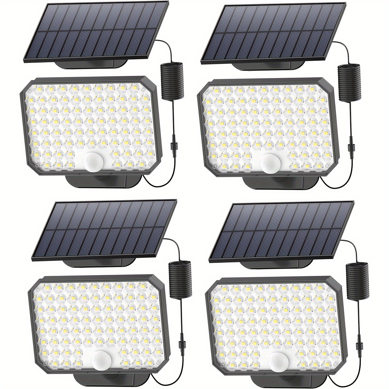 

2/4/6packs Solar Motion Sensor Lights Solar Lights Outdoor [day&night Mode], Solar Security Lights, Solar Wall Light With 5m Cable