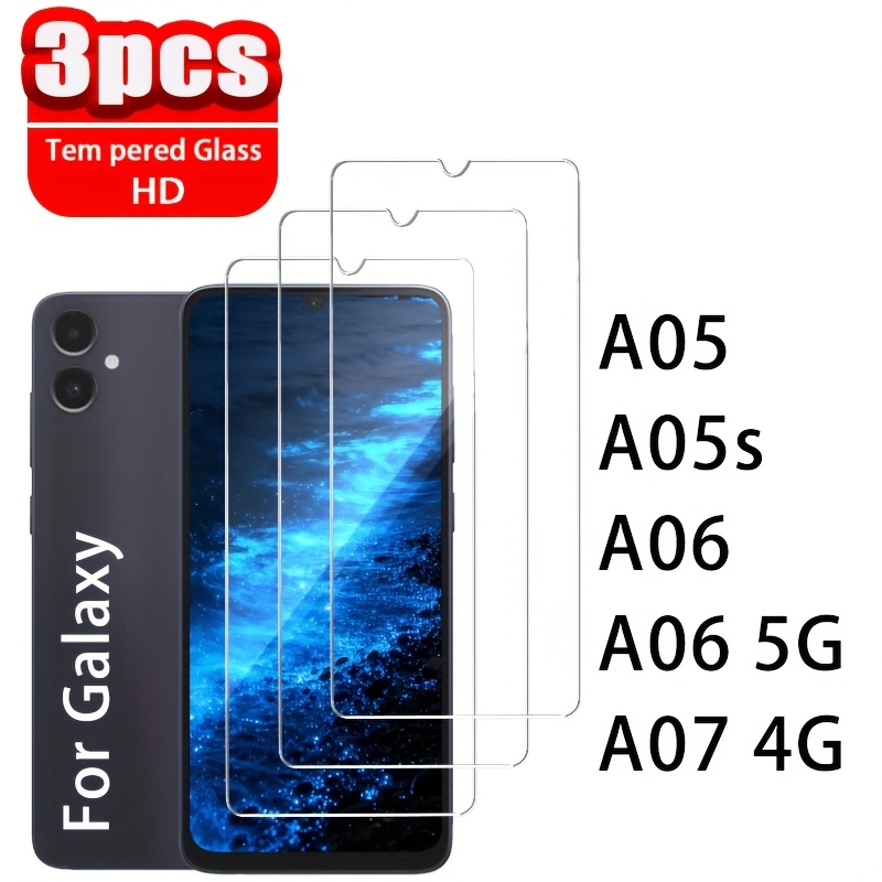 E-shop 3 Stück Schutzfolie aus gehärtetem Glas. Geeignet für for Galaxy A05/A05s/A06/A06 5G/AA07 4G/A04/A04s/A04e. Zum Schutz des Telefons. Kratzfest.