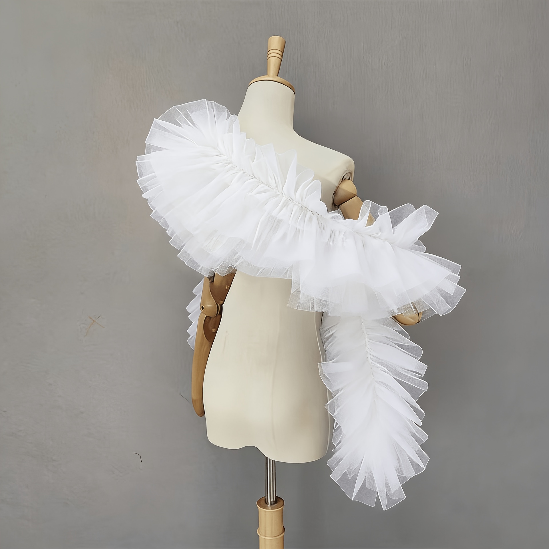 TEMU One-piece Women's Tulle Accessory | Vintage Style, Polyester Fiber, Suitable For Parties, Hand Wash