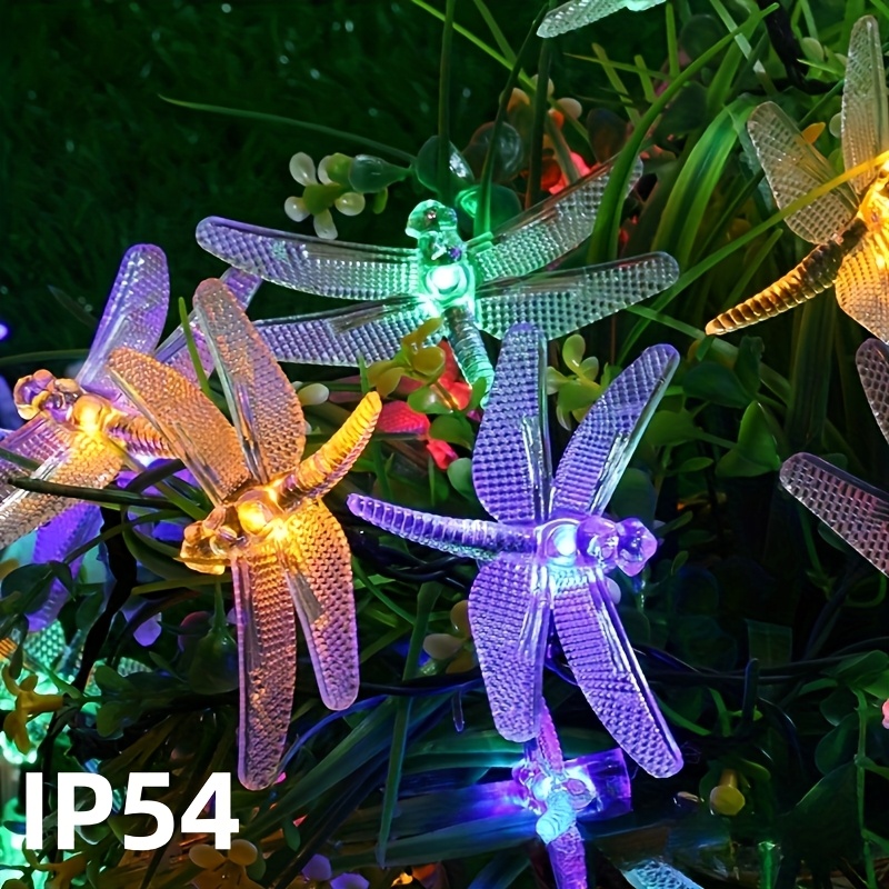 solar dragonfly string lights solar lights outdoor waterproof solar outdoor led string lights 8   waterproof outdoor decoration suitable for gardens   courtyard outdoors christmas solar lamp string waterproof Product details 2