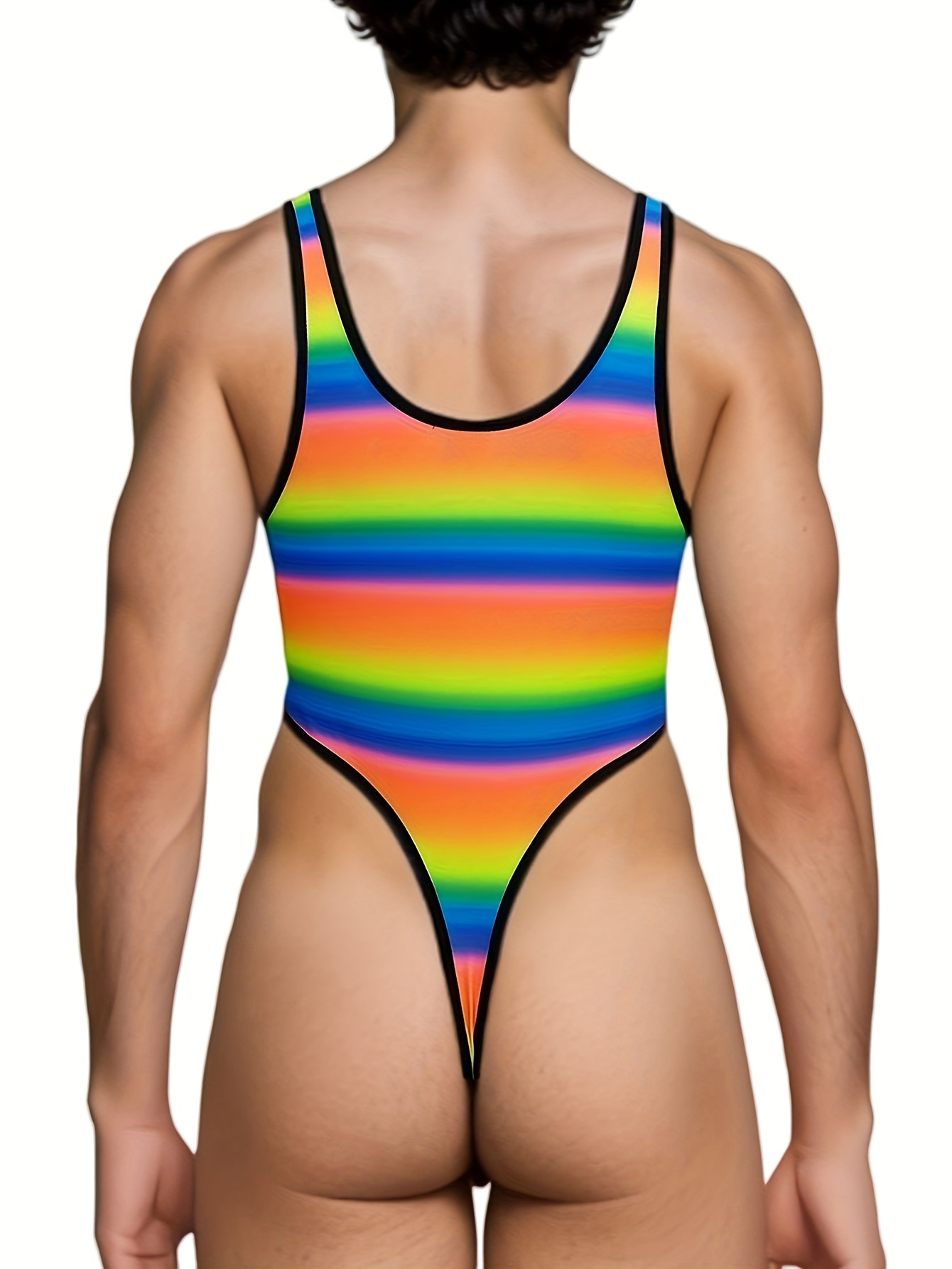 Men's Sexy High cut Thong Bodysuit Lingerie Fashion Graphic - Temu United  Kingdom