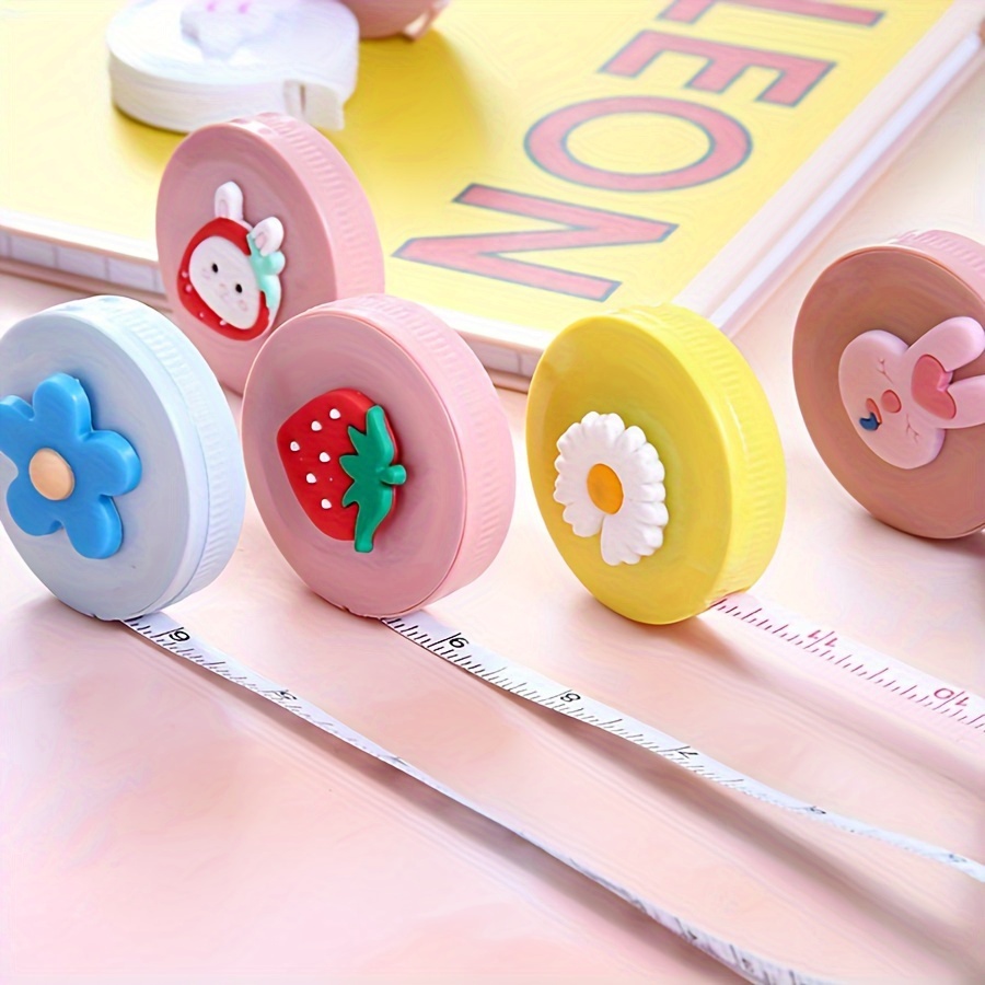 

1pc Cute Cartoon Mini Tape Measure - Portable, Multi-functional Soft Ruler For Body Measurements & Sewing