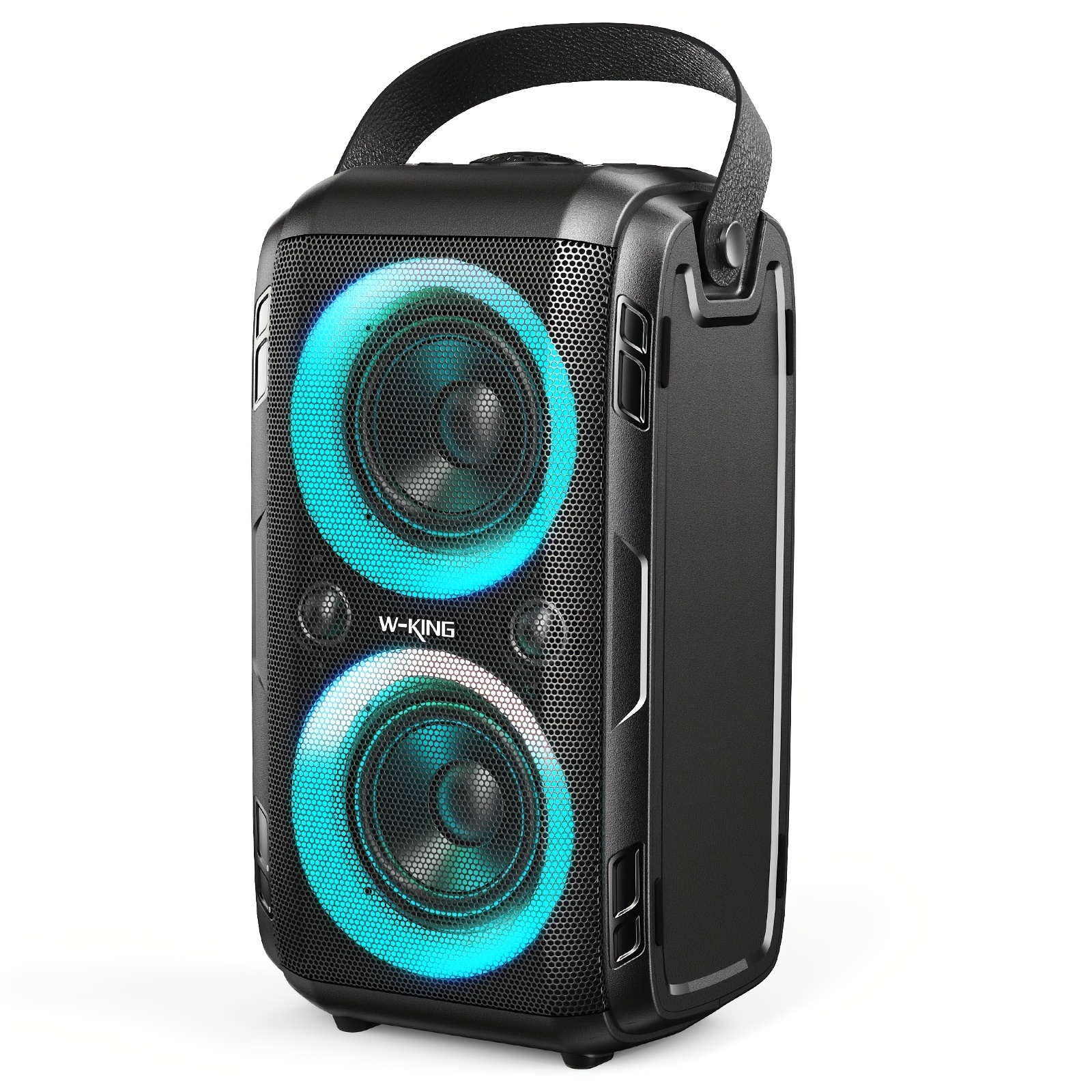 Image of 80w Party Large Loud Bluetooth Speaker, W-king 180w Portable Wireless Outdoor Bluetooth Speakers, , 24 Hours Playtime, Usb , Aux, Tf Card, Eq, Multi-colorful Lights