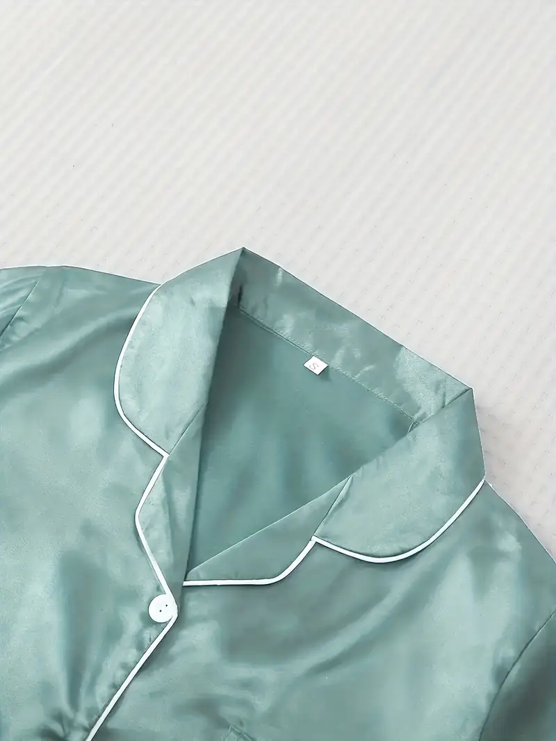 ladies satin silky plain pajama set Product details 0