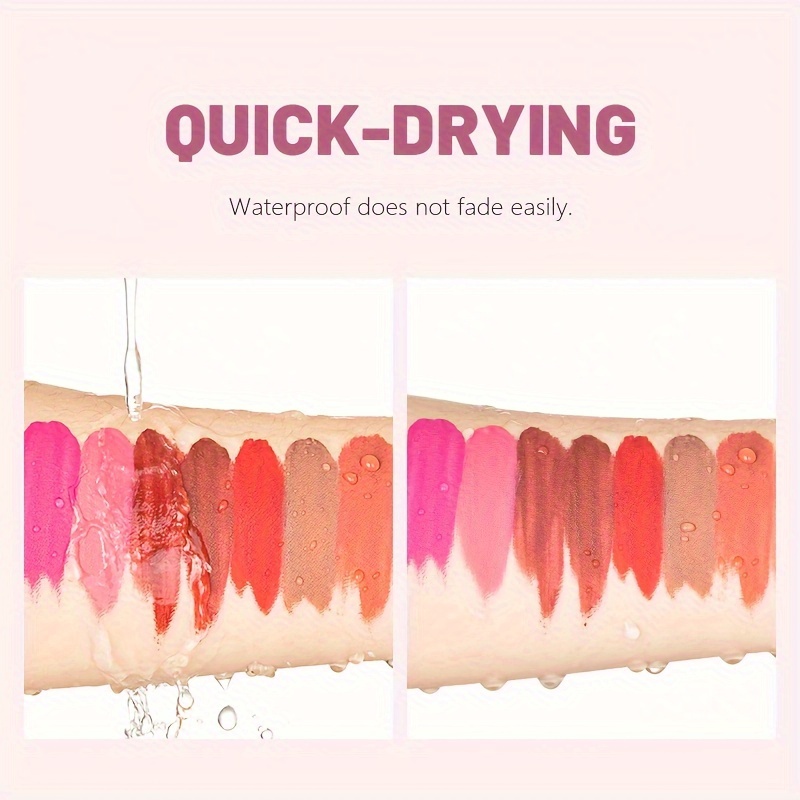 Pudaier Waterproof Matte Velvet Lip Gloss Long-Lasting Nude Shades in 13 Colors