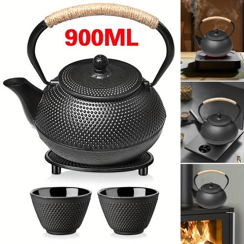 japanese teapot kettle set stovetop compatible suitable for stoves 900ml pot with for camping outdoor ideal for japanese tea ceremonies