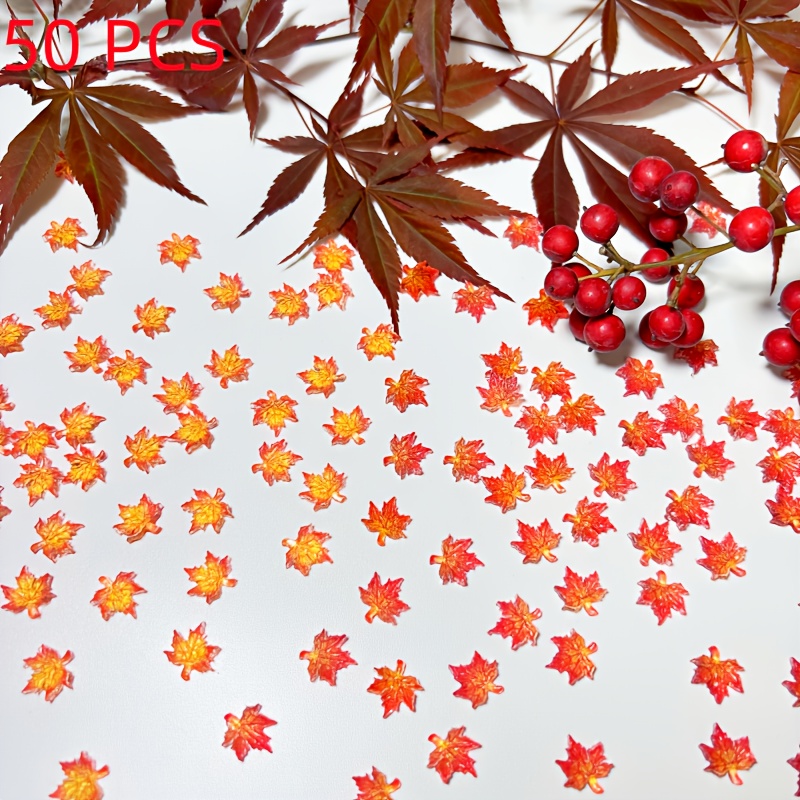 30/50pcs Resin , Suitable For Materials, Handmade Nail Art, Jewelry Making, Autumn Additions