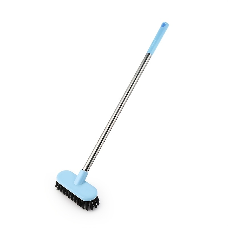 TEMU 1pc Long Handle Hard Bristle Floor Brush, Available, Bathroom Kitchen Cleaning Brush Toilet Brush, Durable Dense Pp Bristles Non-deformable,