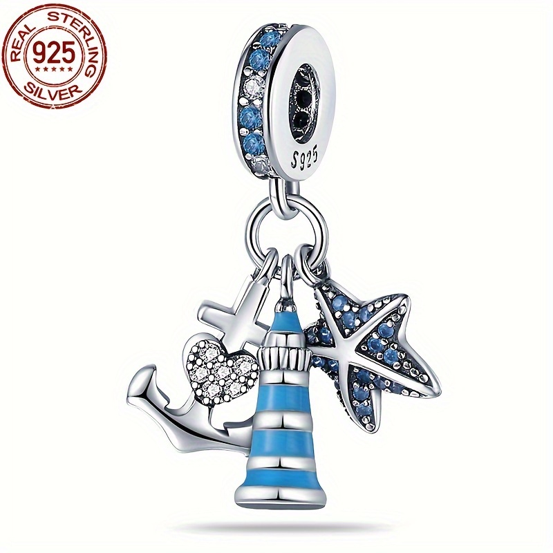 

[customer ] Elegant 925 Sterling Silvery Lighthouse Charm Set - 3pcs, Fits Original Bracelets & Bangles, Perfect Gift For Women