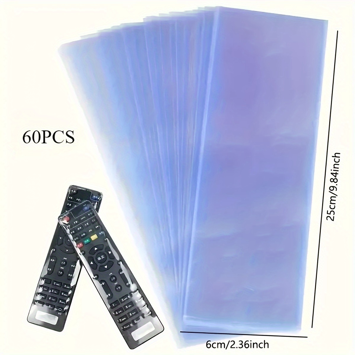 30/60pcs Pvc Transparent Heat Shrink Protective Film, Suitable For Video Conditioner Remotes, Collectibles, Jewelry, Etc., Dustproof And Protective Sleeve